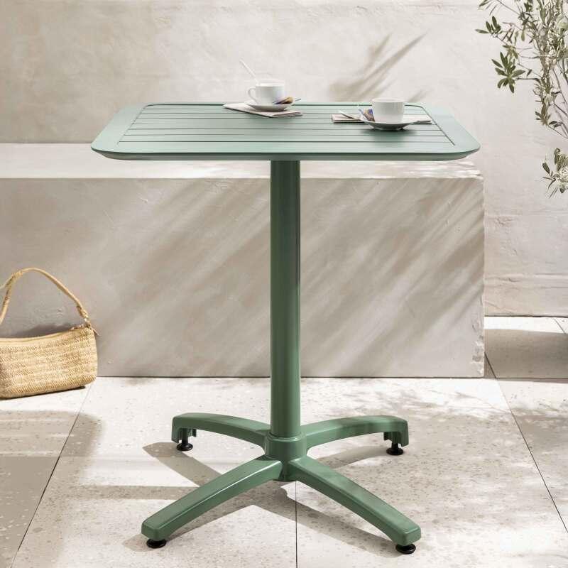 Table de terrasse 60x60 cm inclinable en aluminium
