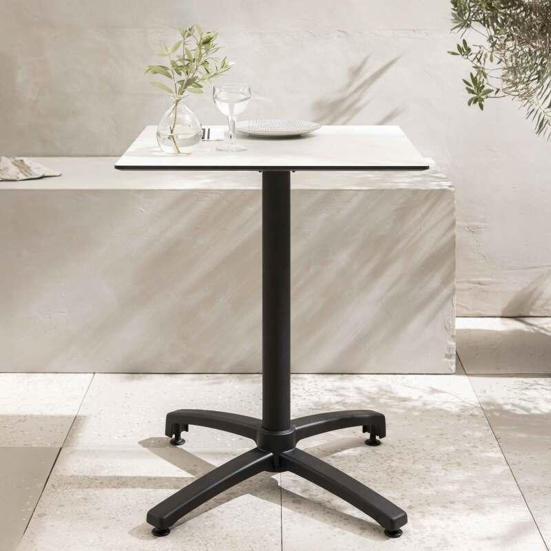 Table de restaurant carrée (70x70 cm) inclinable en HPL