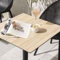 Table de restaurant carrée (70x70 cm) inclinable en HPL