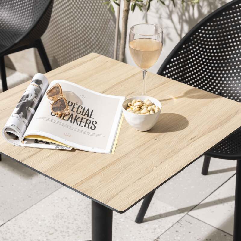 Table de restaurant carrée (70x70 cm) inclinable en HPL (2/7)