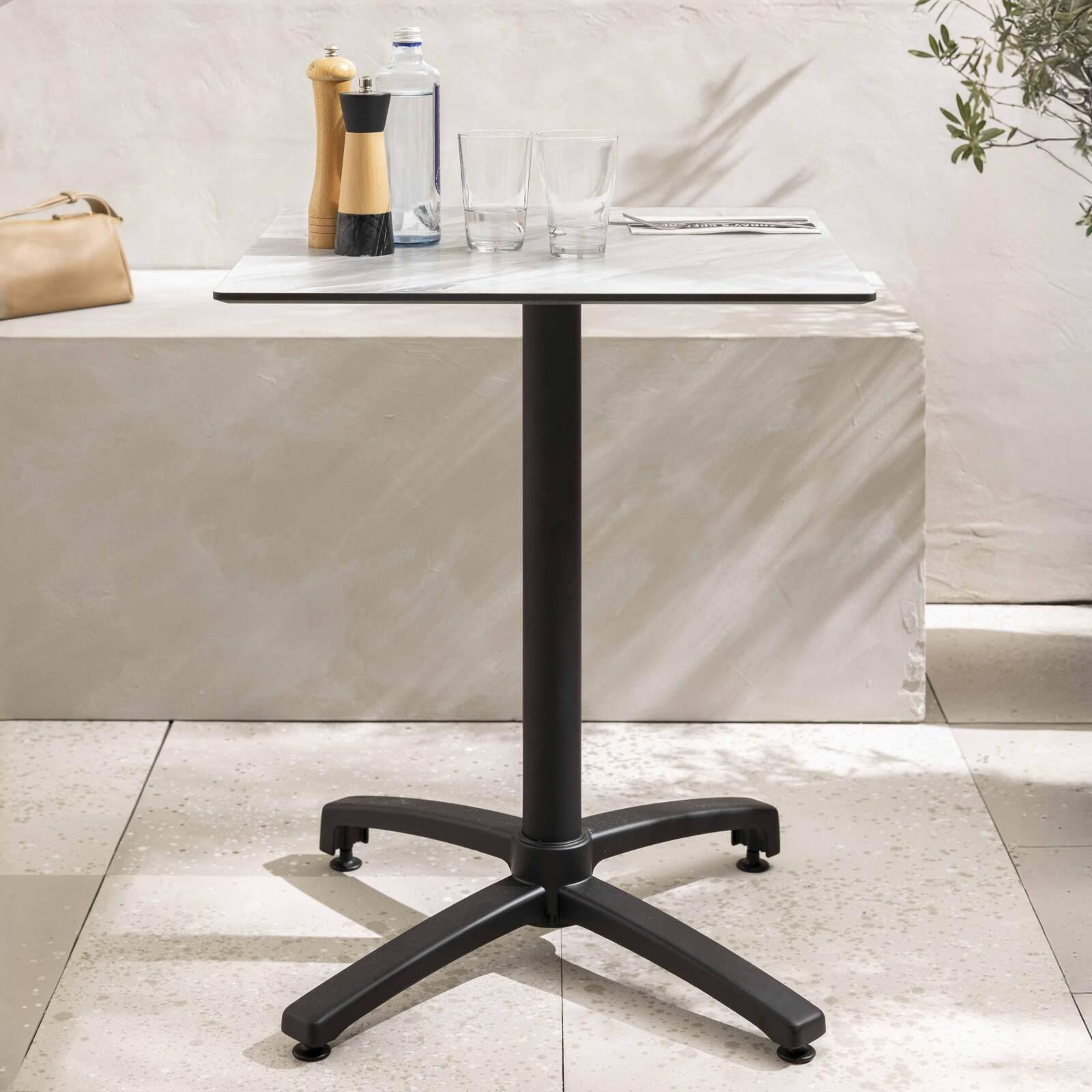 Table de restaurant carrée (60x60 cm) inclinable en HPL