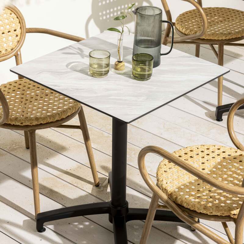 Table de restaurant carrée (60x60 cm) inclinable en HPL (2/7)