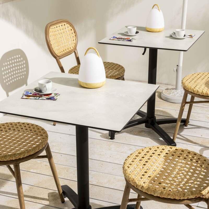 Table de restaurant carrée (60x60 cm) inclinable en HPL (3/6)