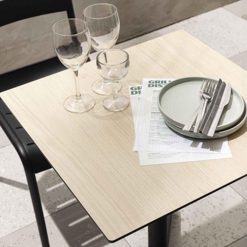 Plateau de table carré en HPL (60x60 cm)