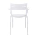 Chaises de terrasse en plastique avec accoudoirs - Lot de 4