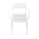 Chaises de terrasse en plastique avec accoudoirs - Lot de 4