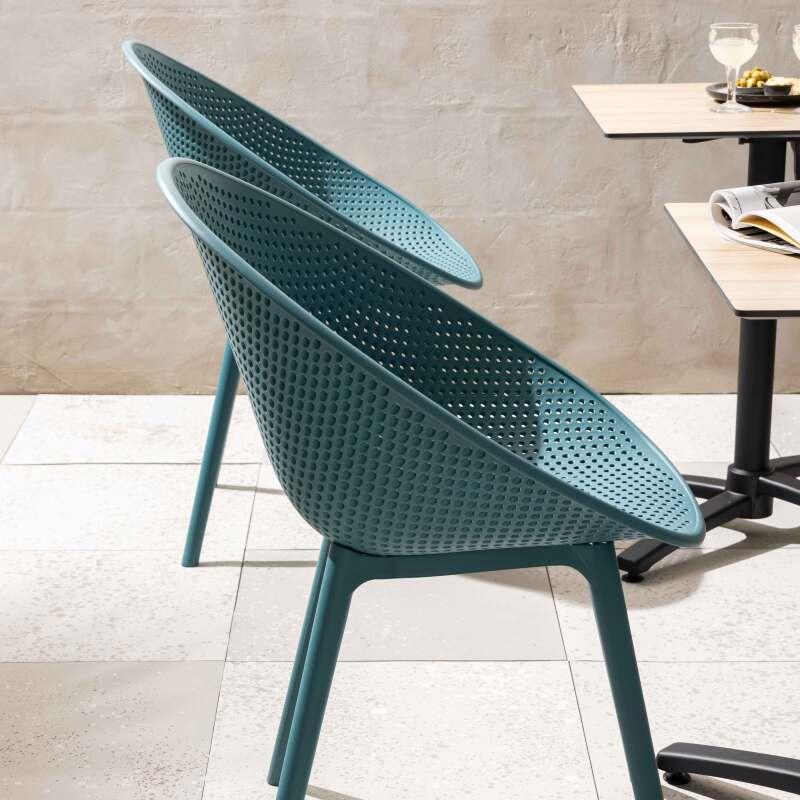 Chaises de restaurant en plastique - Lot de 4