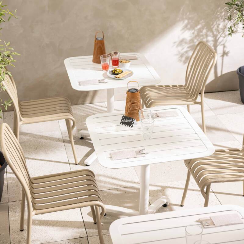 Chaise de terrasse de restaurant en aluminium (3/7)