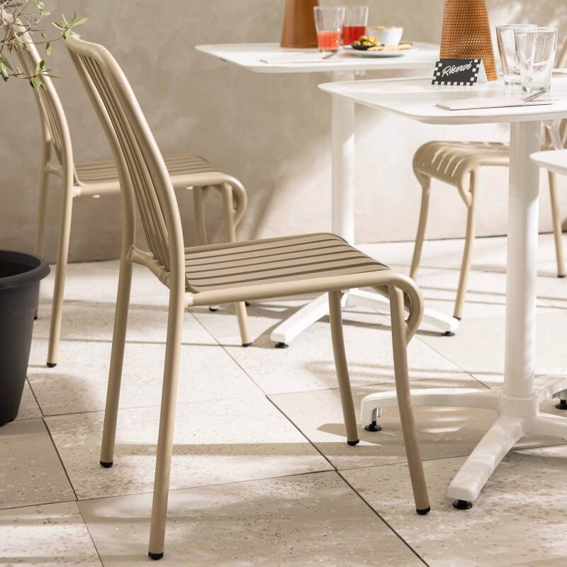 Chaise de terrasse de restaurant en aluminium (4/7)