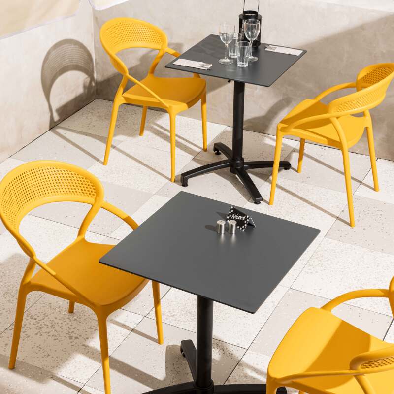 Chaises de restaurant en plastique - Lot de 4 (6/7)