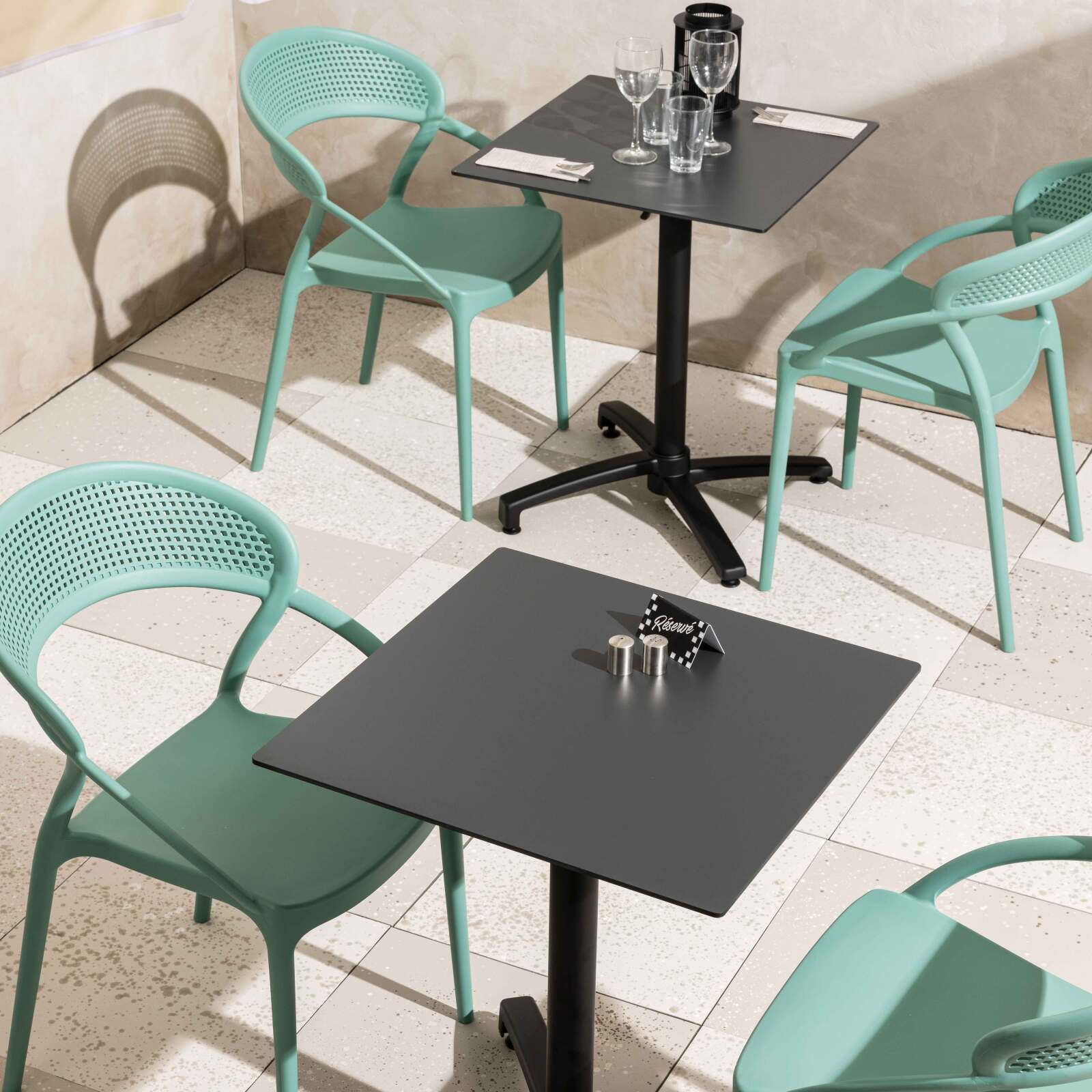 Chaises de restaurant en plastique - Lot de 4