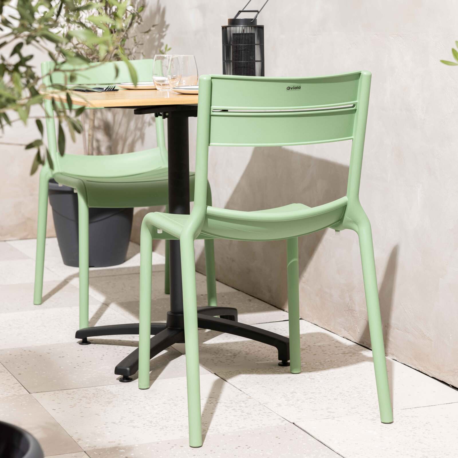 Chaises de restaurant en plastique - Lot de 4