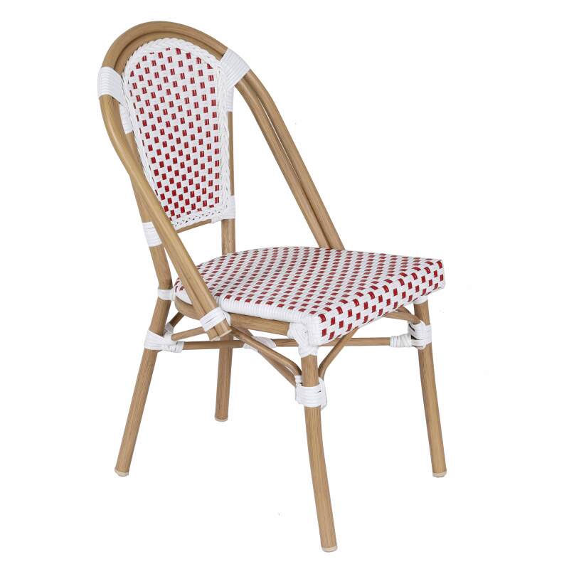 Table de terrasse ⌀60 cm inclinable stratifiée et 2 chaises style bistrot parisien (5/7)