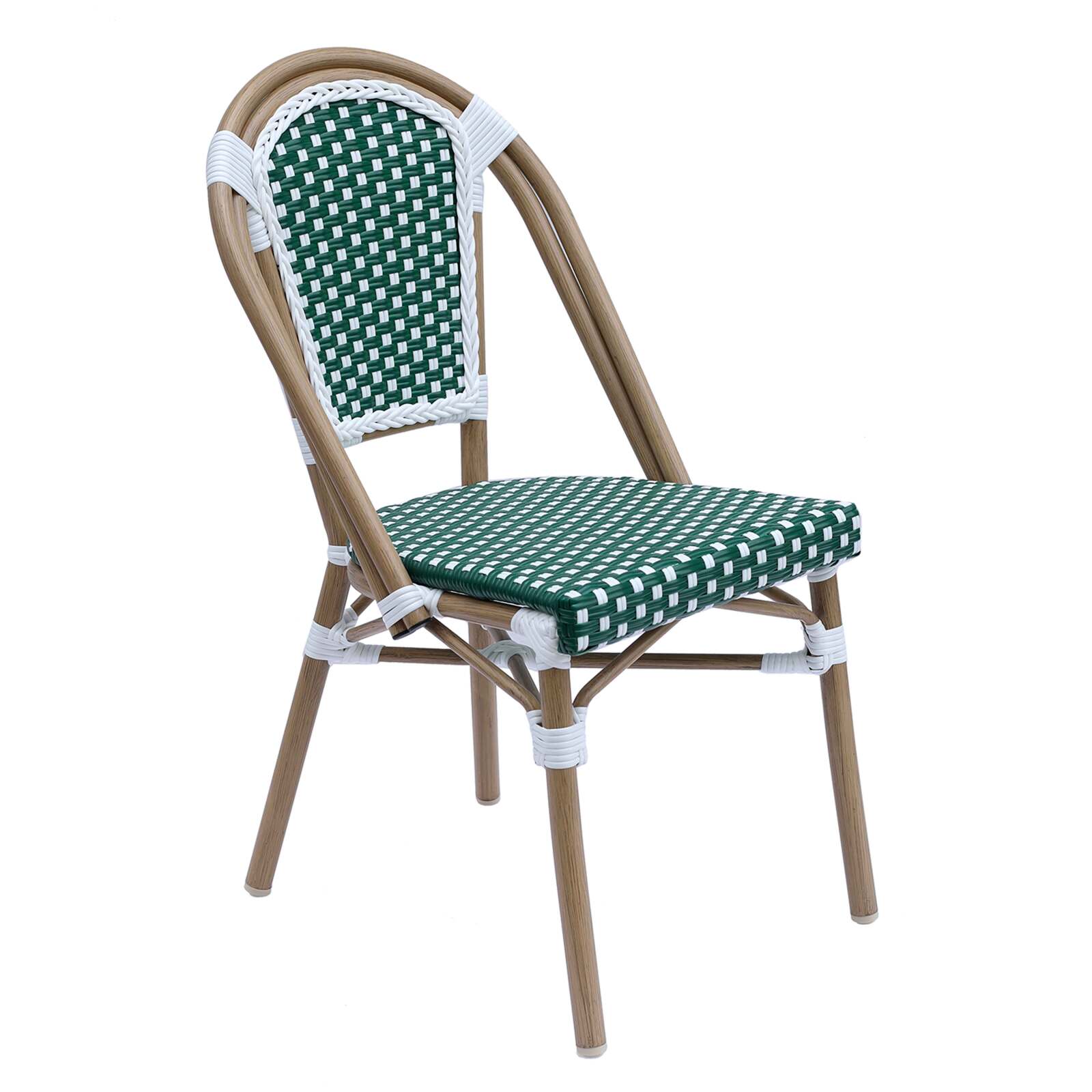 Table de terrasse ⌀60 cm inclinable stratifiée et 2 chaises style bistrot parisien