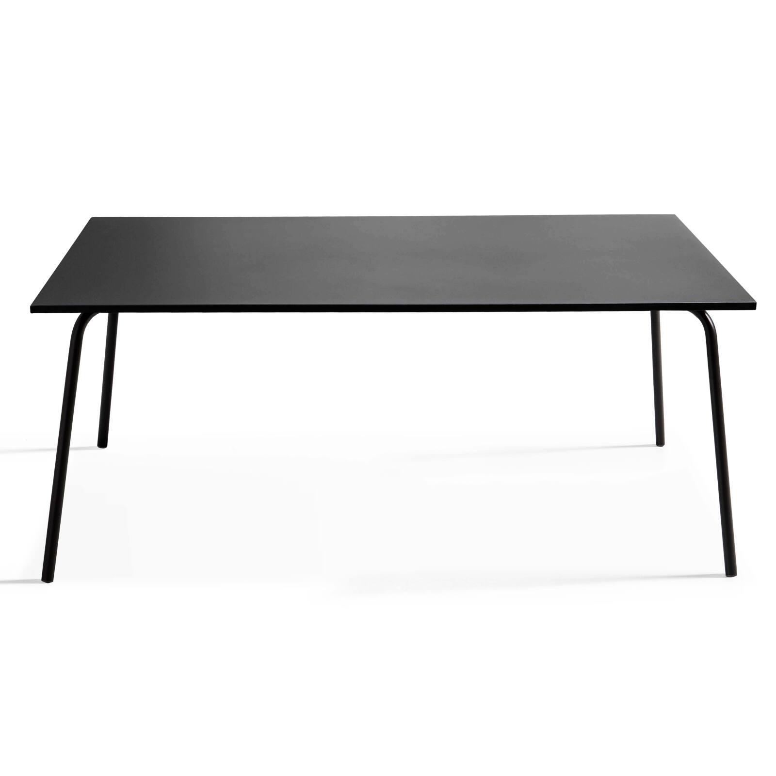 Ensemble table rectangulaire 180 cm et 6 fauteuils en métal