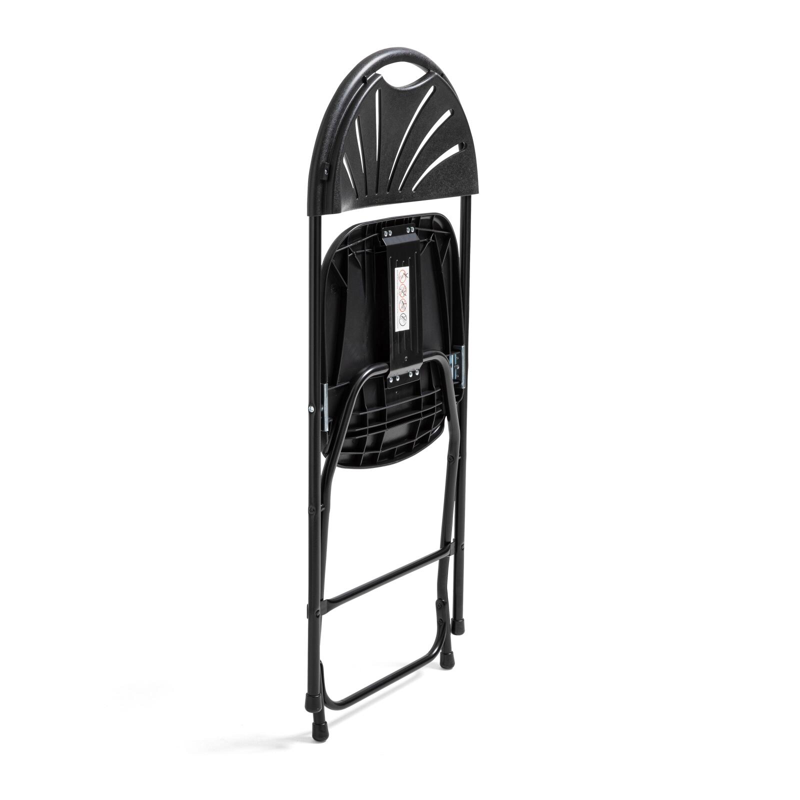 Lot de 2 chaises pliantes ajourées noires