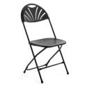 Lot de 4 chaises pliantes ajourées noires