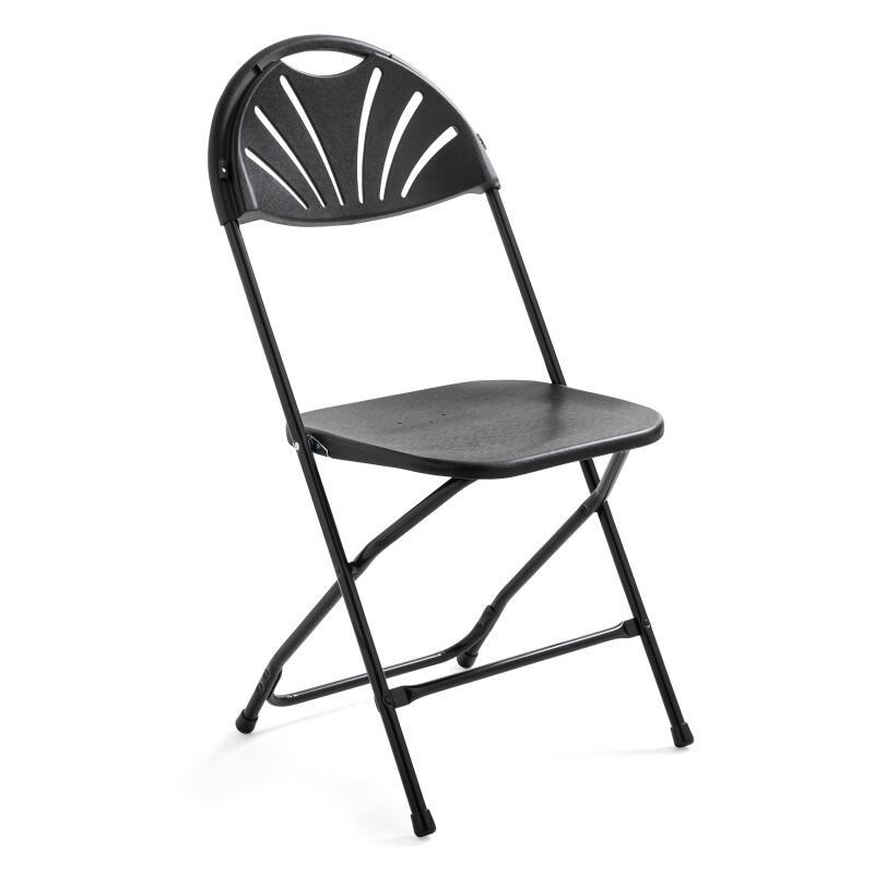 Lot de 4 chaises pliantes ajourées noires