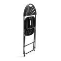 Lot de 6 chaises pliantes ajourées noires