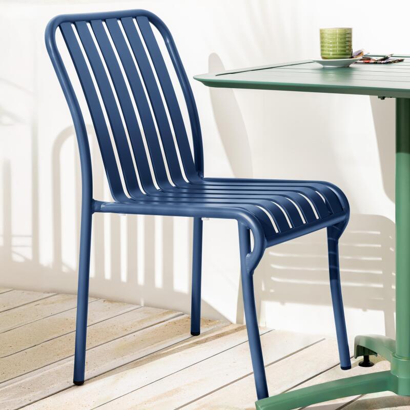 Chaise de terrasse de restaurant en aluminium