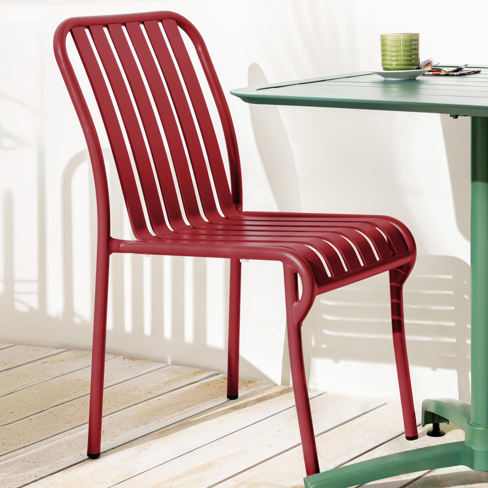 Chaise de terrasse de restaurant en aluminium