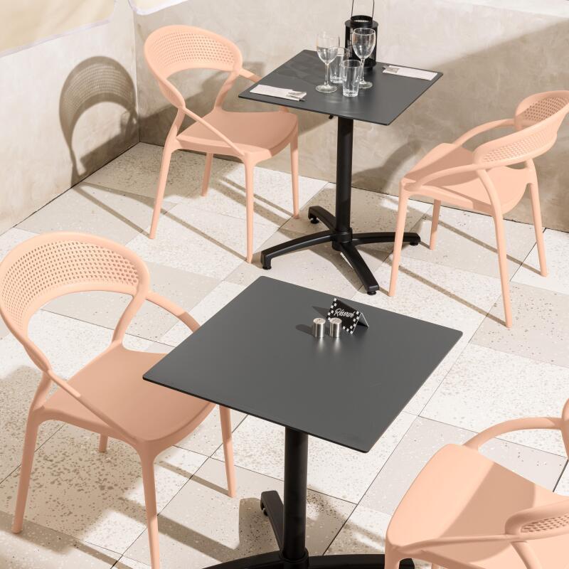 Chaises de restaurant en plastique - Lot de 4