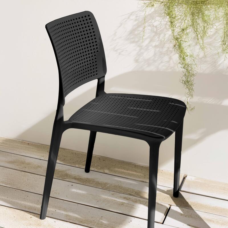 Chaises de restaurant ajourées en plastique - Lot de 4