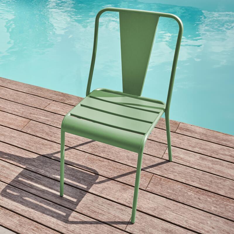 Chaise style bistrot en métal (4/5)