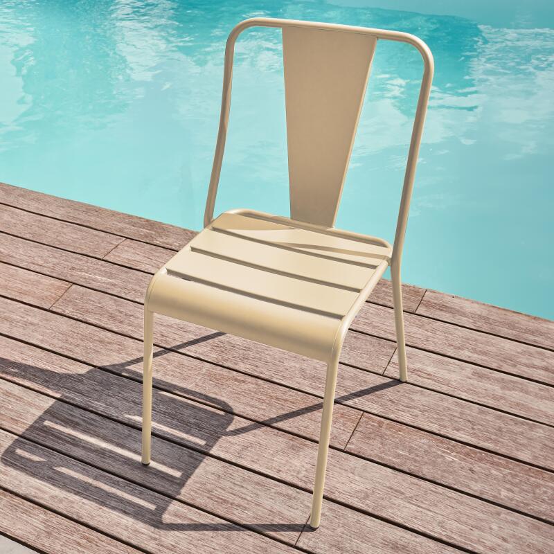 Chaise style bistrot en métal (4/5)