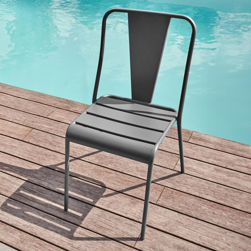 Chaise style bistrot en métal