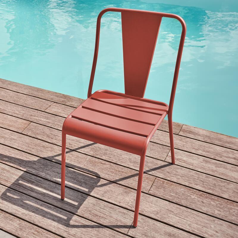 Chaise style bistrot en métal (4/5)