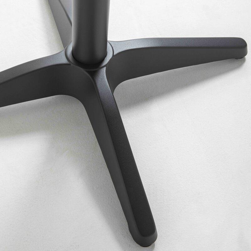 Table de terrasse carrée en bois (70 cm) et 4 chaises en aluminium