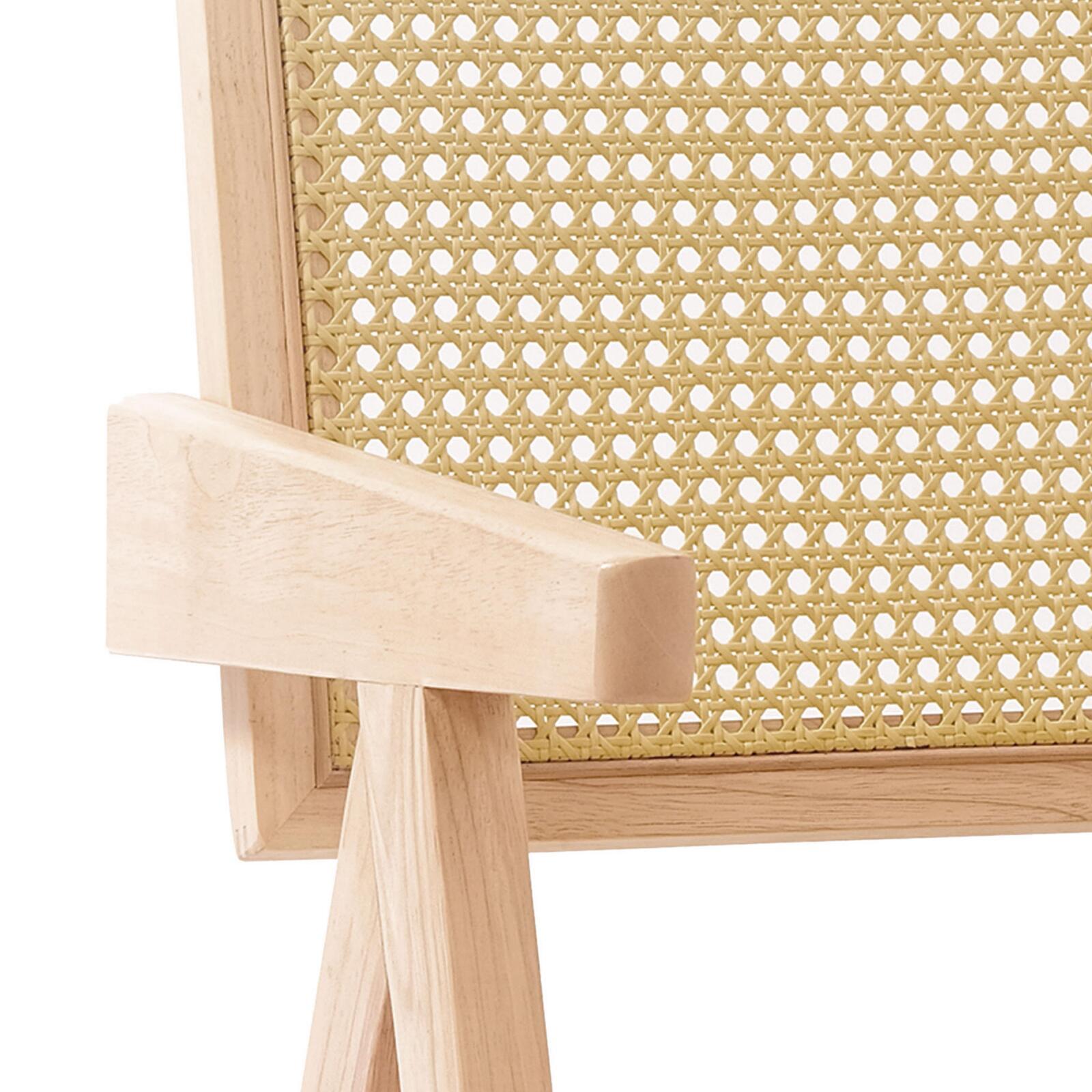 Lot de 2 chaises avec accoudoirs en rotin naturel et bois massif FSC® Lot de 2 chaises avec accoudoirs en rotin naturel et bois massif FSC®