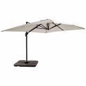 Parasol déporté professionnel rotatif 360° (4 x 3m) 240g/m² + 4 dalles à lester remplissables