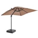 Parasol déporté professionnel rectangulaire 240g/m² 360° (2 x 3m) et Dalle à lester sur roues 100L