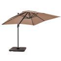 Parasol déporté professionnel rectangulaire 240g/m² (2x3m) rotatif 360° et 4 dalles à lester remplissables