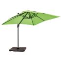 Parasol déporté professionnel rectangulaire 240g/m² (2x3m) rotatif 360° et 4 dalles à lester remplissables