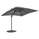 Parasol déporté professionnel rectangulaire 240g/m² rotatif 360° (2 x 3m) et 4 dalles lestées