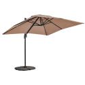 Parasol déporté professionnel rectangulaire 240g/m² rotatif 360° (2 x 3m) et 4 dalles lestées