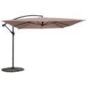 Parasol déporté professionnel 160g/m² (3 x 3m) et 4 dalles lestées