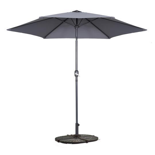 Parasol professionnel inclinable à manivelle Ø3 m 180g/m² avec 4 dalles lestées | Mobeventpro