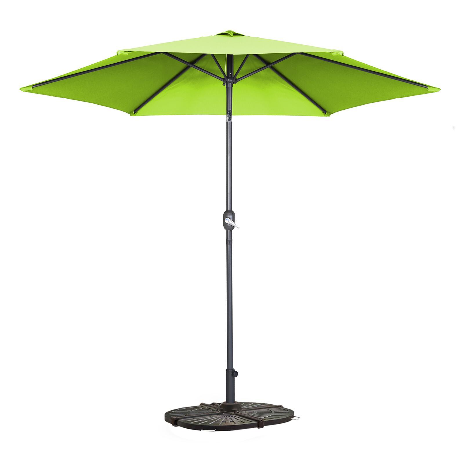 Parasol professionnel droit inclinable 180g/m² (Ø3m) avec pied pliant et 4 dalles lestées Parasol professionnel droit inclinable 180g/m² (Ø3m) avec pied pliant et 4 dalles lestées