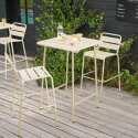 Ensemble table haute (70 cm) et 2 chaises en métal