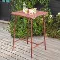 Table de restaurant haute carrée en métal (70 cm) - 4 places