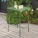 Table de restaurant haute carrée en métal (70 cm) - 4 places
