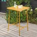 Table de restaurant haute carrée en métal (70 cm) - 4 places