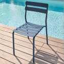 Chaise de terrasse de restaurant en aluminium