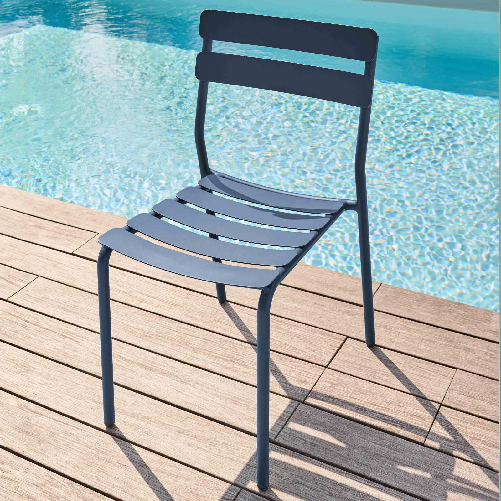 Chaise de terrasse de restaurant en aluminium