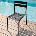Chaise de terrasse de restaurant en aluminium