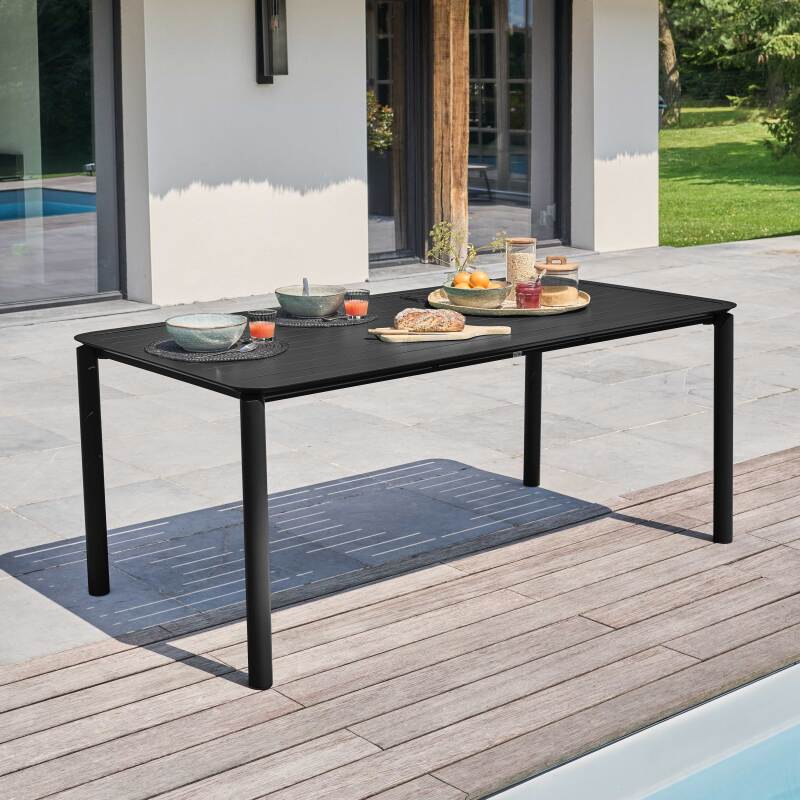 Table de terrasse rectangulaire en aluminium